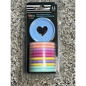 The Happy Planner Pastel Rainbow Expander Discs Heart Cutout 11 Piece Set 2024